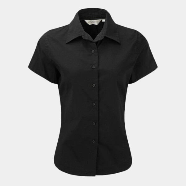 Russell Collection Ladies Short Sleeve Classic Twill Shirt Thumbnail