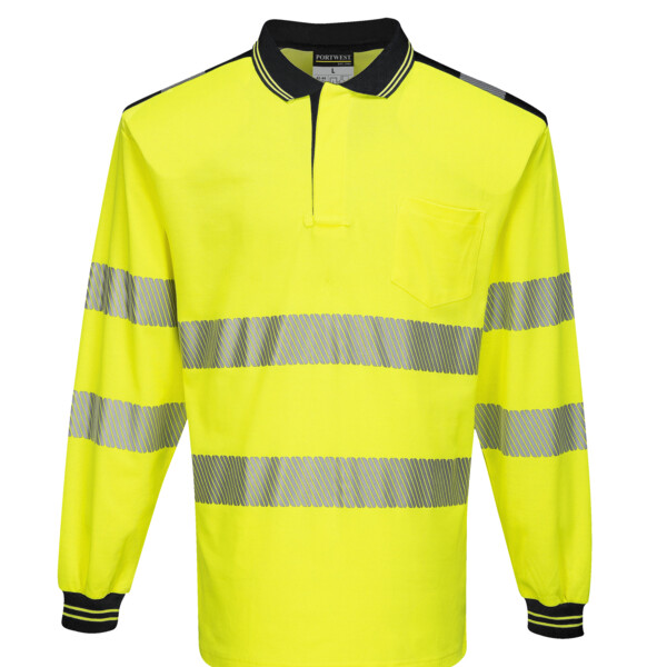 PW3 Hi-Vis Polo Shirt L/S Thumbnail